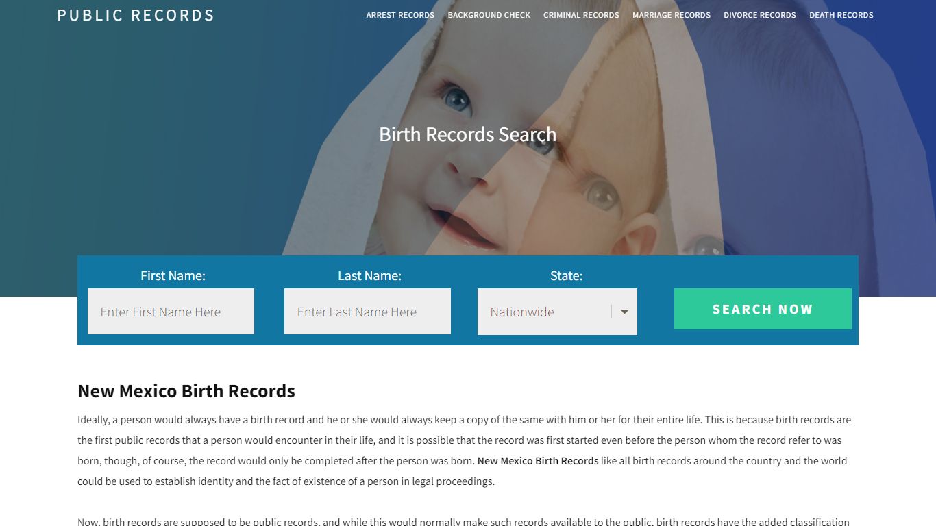 New Mexico Birth Records | Enter Name and Search. 14Days Free