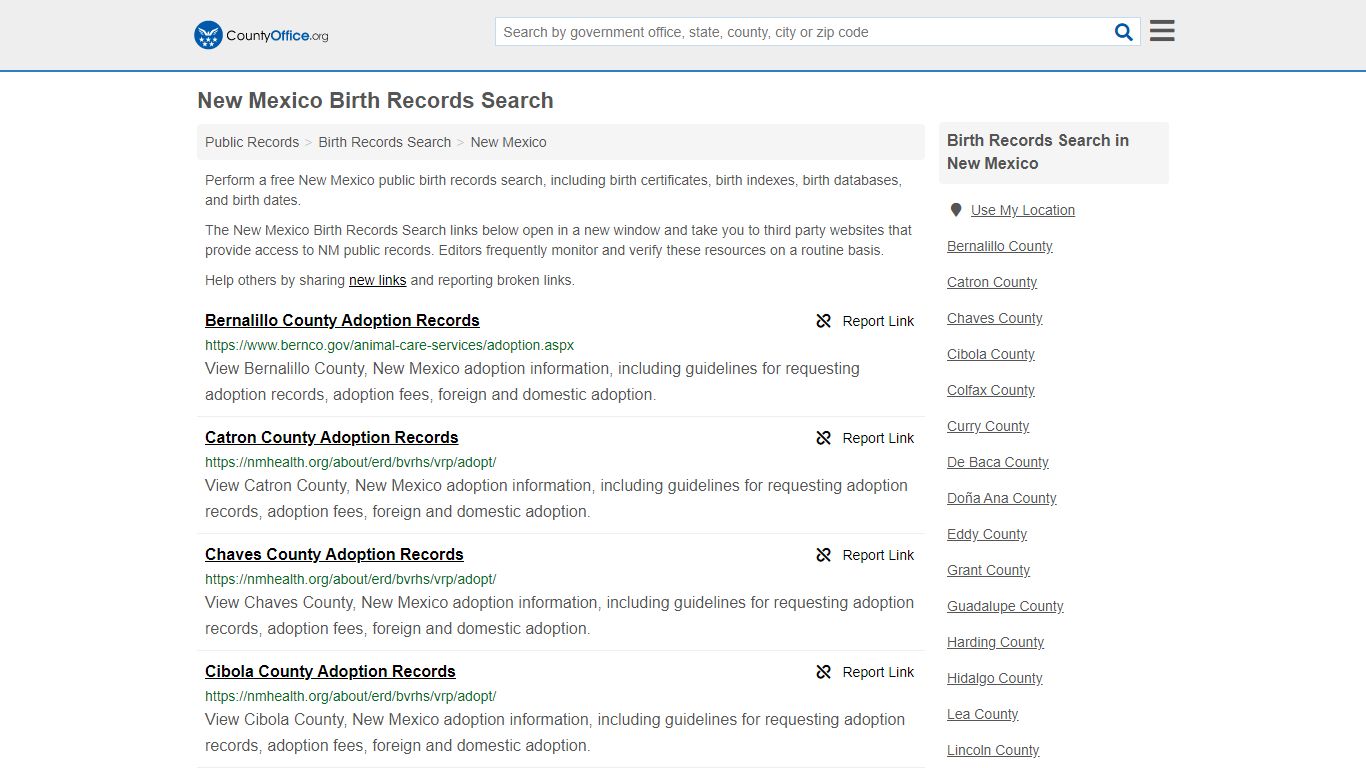 Birth Records Search - New Mexico (Birth Certificates ...
